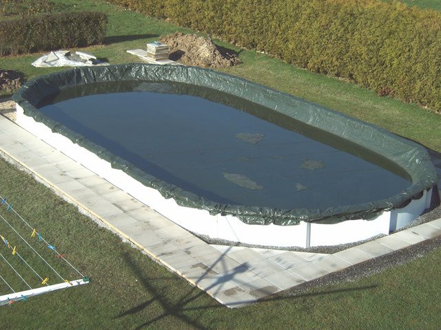 Steinbach Abdeckplane Winter für ovale Stahlwand-Swimmingpools, grün, B: 730 cm, T: 370 cm - Bild 1