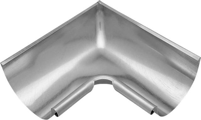 Zambelli Rinnenwinkel 90 Grad Halbrund Innen 280/7 teilig aus verzinktem Stahl in Silber - Bild 1