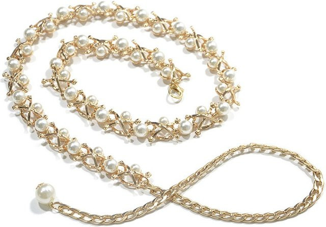 Taillenkette Damen, Perle, Gold - Bild 1