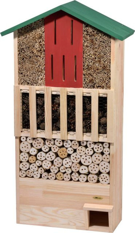 XXL Insektenhotel-Wand von Dobar mit integriertem Igelhaus und Schmetterlingskasten - Bild 1