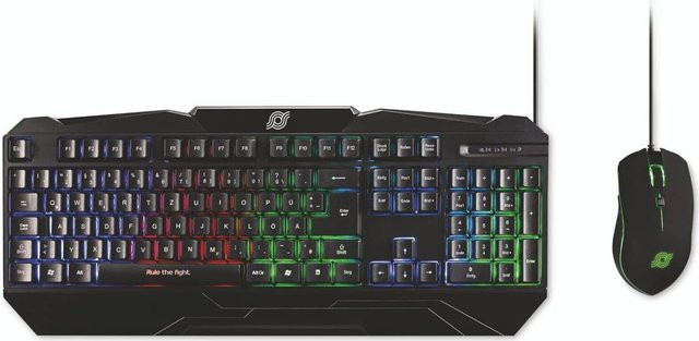 MediaRange MRGS102 Tastatur und Maus Set mit USB-Anschluss, QWERTZ Deutsch, Schwarz - Bild 1