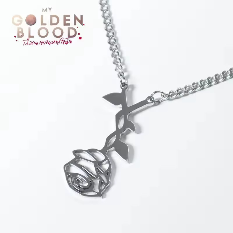 YUMEI Halskette Titan Stahl, Roségold, Unisex - Bild 2