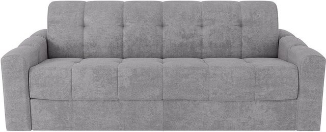 Vente-unique Schlafsofa Darielo in Hellgrau mit Stoffbezug, Breite: 190 cm, Tiefe: 90 cm - Bild 1