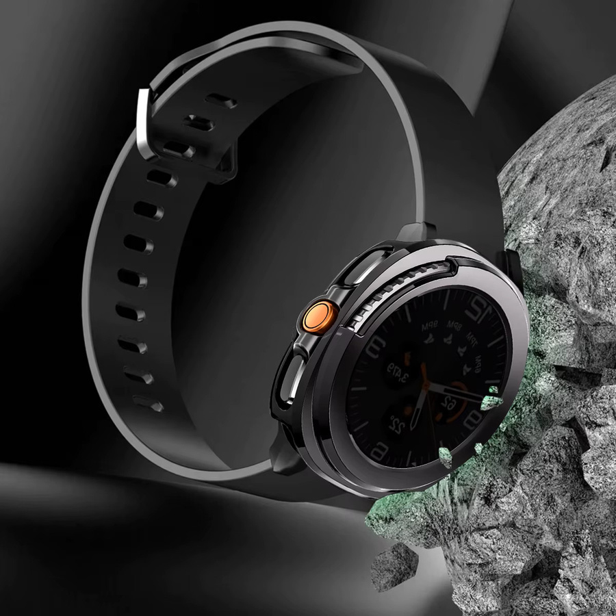 CAOWTAN Sichtschutzfolie + PC-Hülle für Samsung Galaxy Watch 8 Classic 46 mm, Schwarz - Bild 5