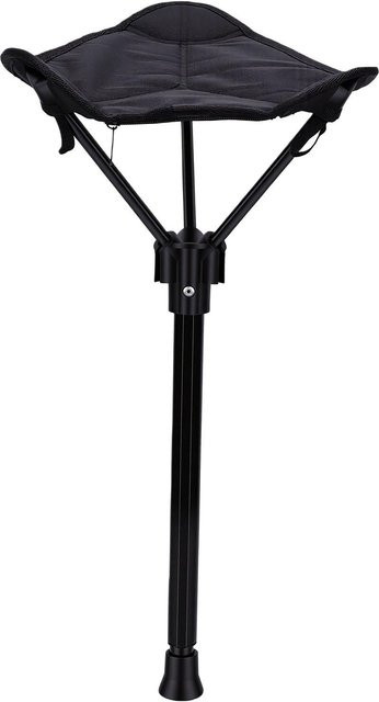 Tragbarer Klapphocker von TOMTOP JMS in Schwarz für Camping, Outdoor, Garten und Angeln mit 3-stufiger Höhe - Bild 1