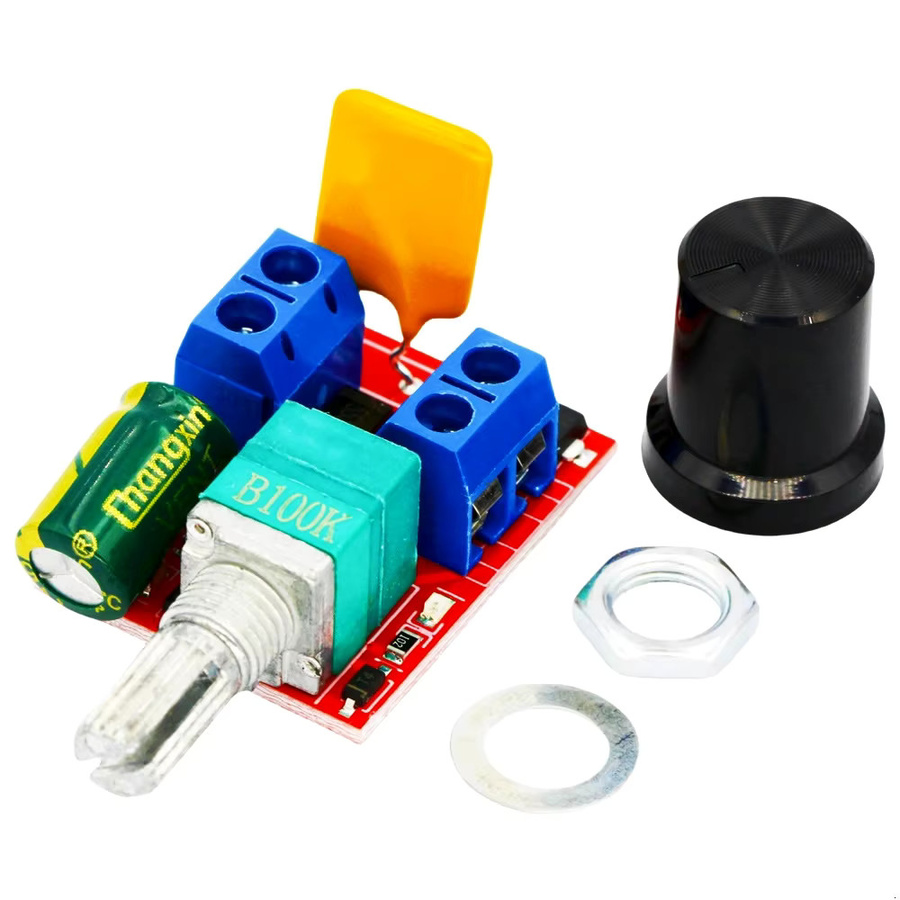 OLNYLO PWM Mini Drehzahlregler Motormodul DC-DC bis 90W mit LED-Dimmer für 3V 6V 12V 24V 35VDC - Bild 3