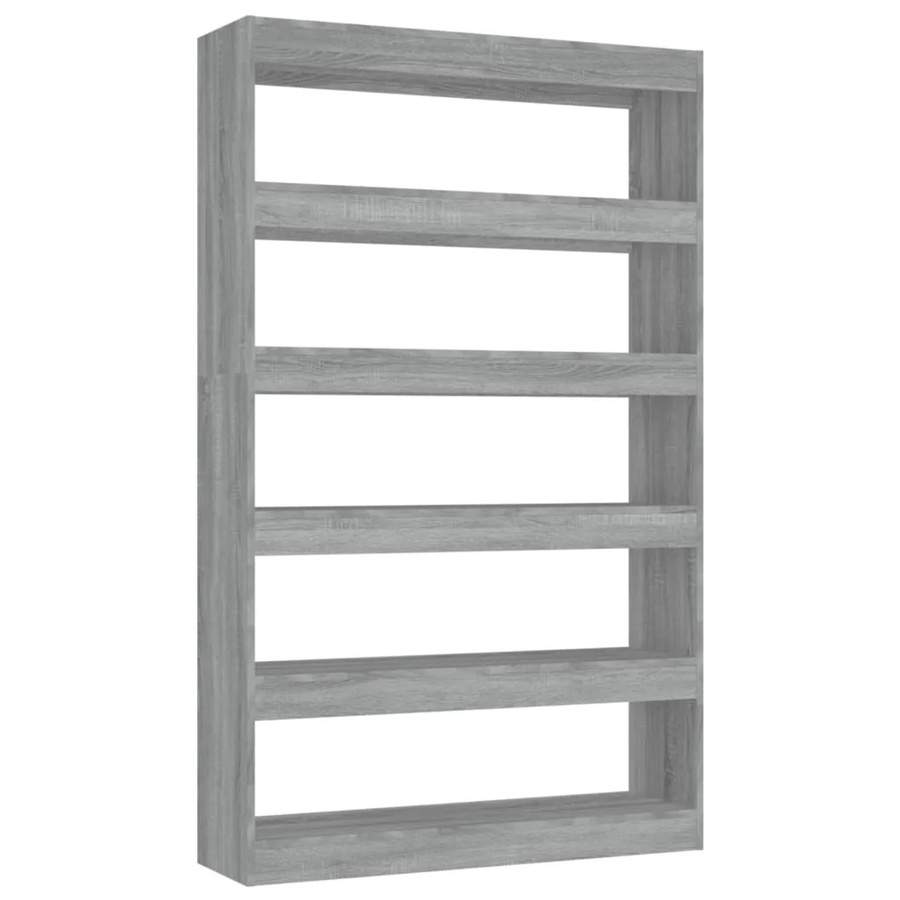 vidaXL Bücherregal und Raumteiler in Grau Sonoma, B/T/H: 100 x 30 x 166 cm - Bild 2