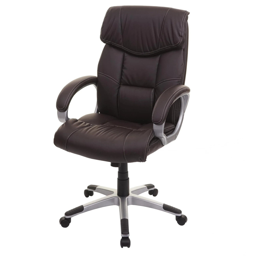 Proregal Chefsessel Bürostuhl in Coffee-Braun aus Kunstleder mit Rollen und Armlehnen, H x B x T: 120 x 73 x 78 cm, Sitzhöhe: 48 cm - Bild 2