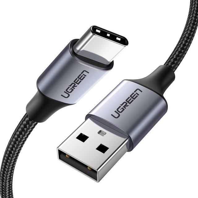 UGREEN USB-A auf USB-C Daten- und Ladekabel US288, 18W, Schwarz, Länge: 1 m - Bild 1