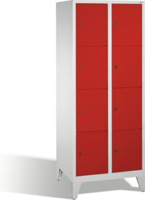 C+P Fächerschrank Classic Garderobe mit 8 Fächern, Front Rubinrot, Korpus Lichtgrau, H: 185,0 cm, B: 81,0 cm, T: 50,0 cm - Bild 1