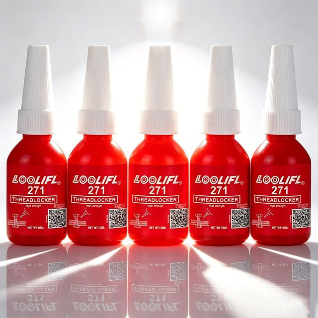 LOOLIFL Schraubensicherungskleber 271 Rot, Hochfester Anaerober Gewindedichtmittel zur Vibrationsfestigkeit, 10ml - Bild 1