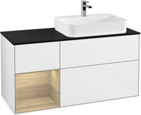 V&B Waschtischunterschrank Finion mit Wandbeleuchtung, Weiß lackiert, Breite: 120 cm, Tiefe: 50,1 cm, Höhe: 50,1 cm - Bild 1