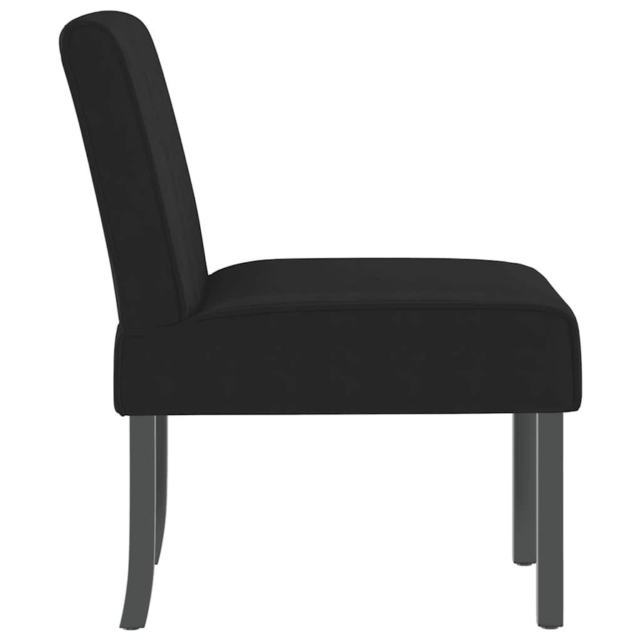 vidaXL Polsterstuhl in Schwarz mit Samtbezug und Holzrahmen, B/T/H: 48 x 42 x 64 cm - Bild 5