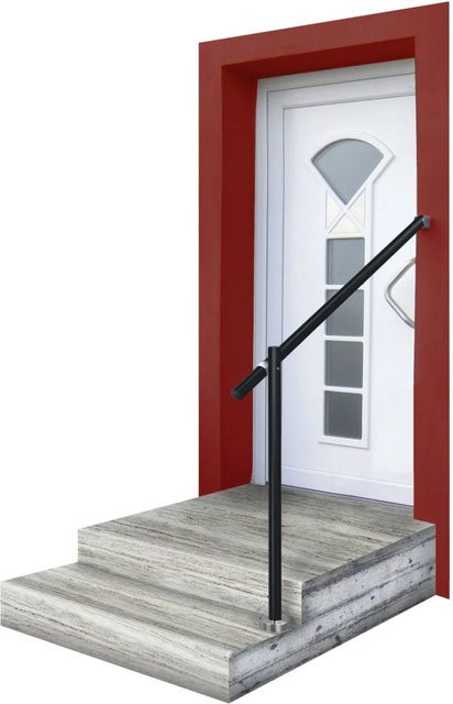 Treba Eingangsgeländer GA6 Aluminium in Schwarz zur Bodenmontage, Höhe: 1.150 mm - Bild 1