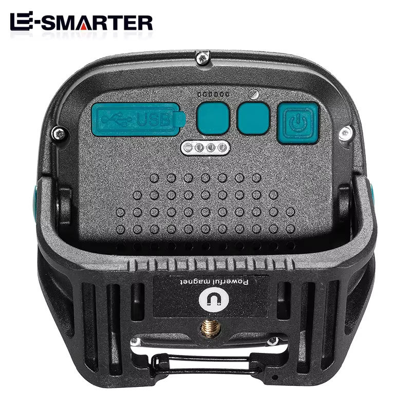 ESMARTER LED Taschenlampe mit Haken und Magnet, wiederaufladbar, Schwarz, ideal für Camping, Wandern und Angeln mit Powerbank-Funktion - Bild 3