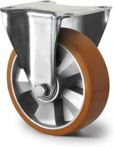 CASCOO Bockrolle Serie BAU5 mit Doppelkugellager in Orange, Durchmesser: 125 mm - Bild 1