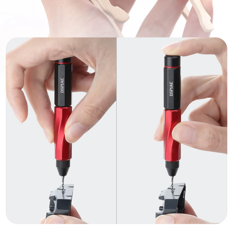 DSPIAE AT-MHD Mobius Handbohrer Hobbywerkzeug mit Spin-Lock-Doppellager in Rot - Bild 2