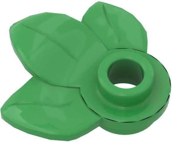 ixBricks Pflanzenplatte Bausteine Set 10-teiliges Set Rund 1x1 mit 3 Blättern - Bild 1