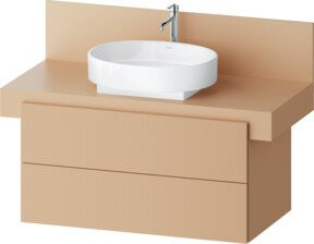 Duravit Waschtischunterschrank Balconn in Terra strukturiert, Beige, B/T/H: 100 x 57 x 53,4 cm - Bild 1
