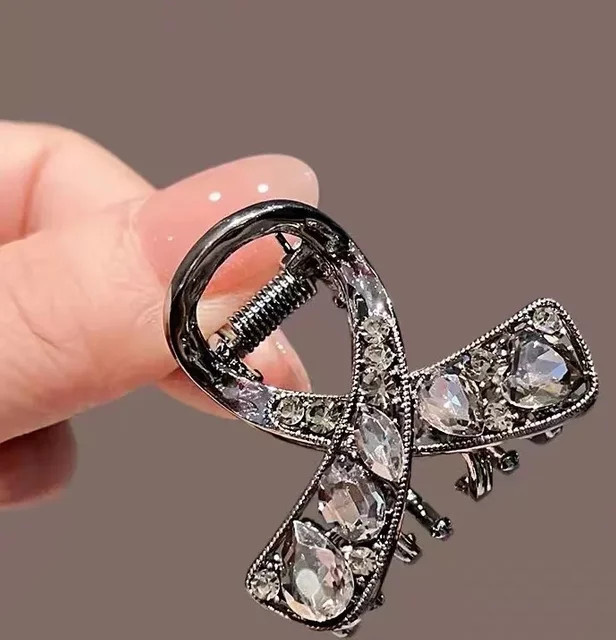 HIYAYZ Haar Clip mit Strass und Kreuz, Damen - Bild 1