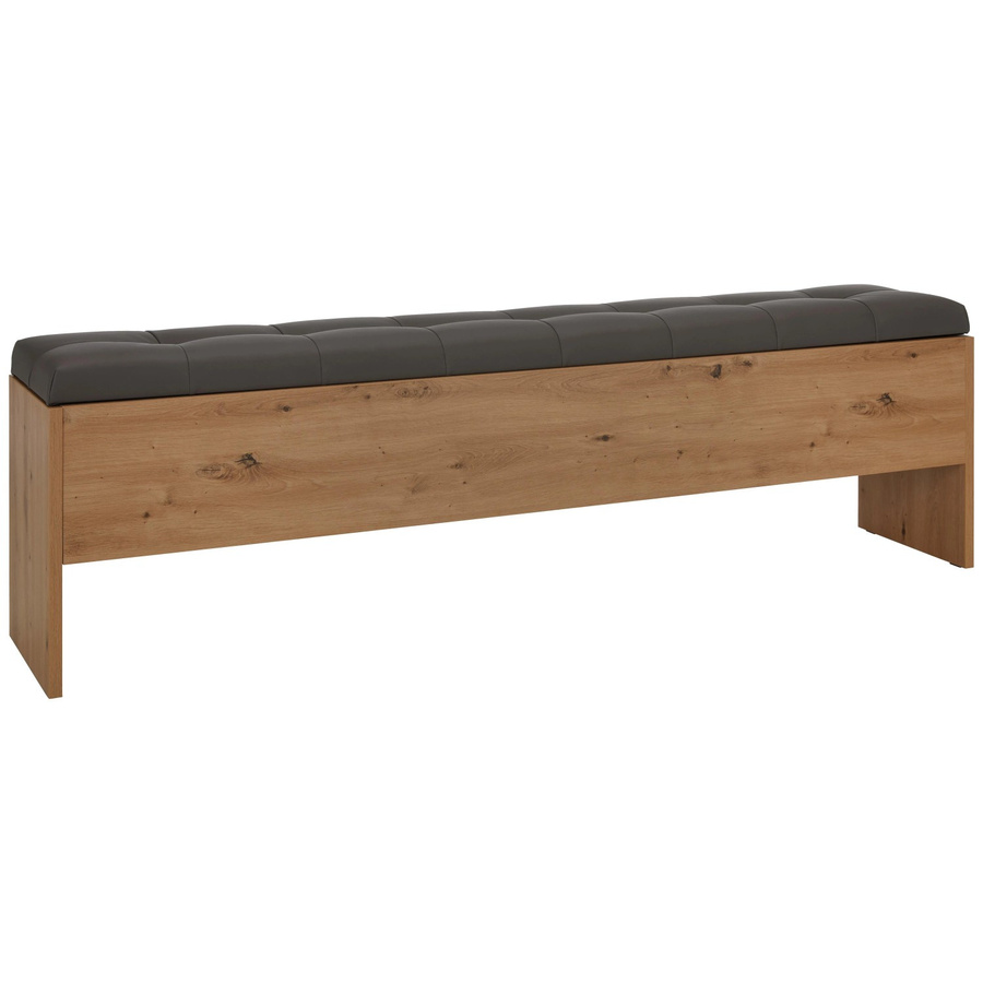 Mömax Truhenbank in Dunkelgrau und Artisan Eiche mit Polsterung und Lift-up-Funktion, B/T/H: 185,0 x 54,0 x 34,8 cm - Bild 2