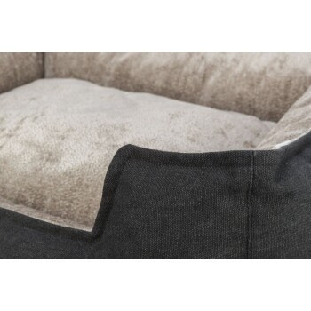 Trixie BE NORDIC Hundebett Föhr in Grau mit abnehmbarem Bezug und rutschfester Unterseite, B/T/H: 60 x 60 x 26 cm - Bild 2