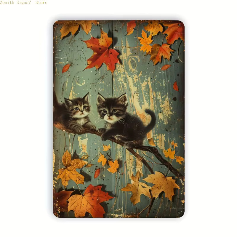 Potdemiel 2D-Wandkunstschild aus Metall im floralen Retro-Stil, Mehrfarbig, B/H: 30 x 30 cm - Bild 2