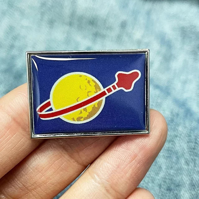 LEGO Pin Abzeichen, blaue Piste, Emaille, Unisex - Bild 1