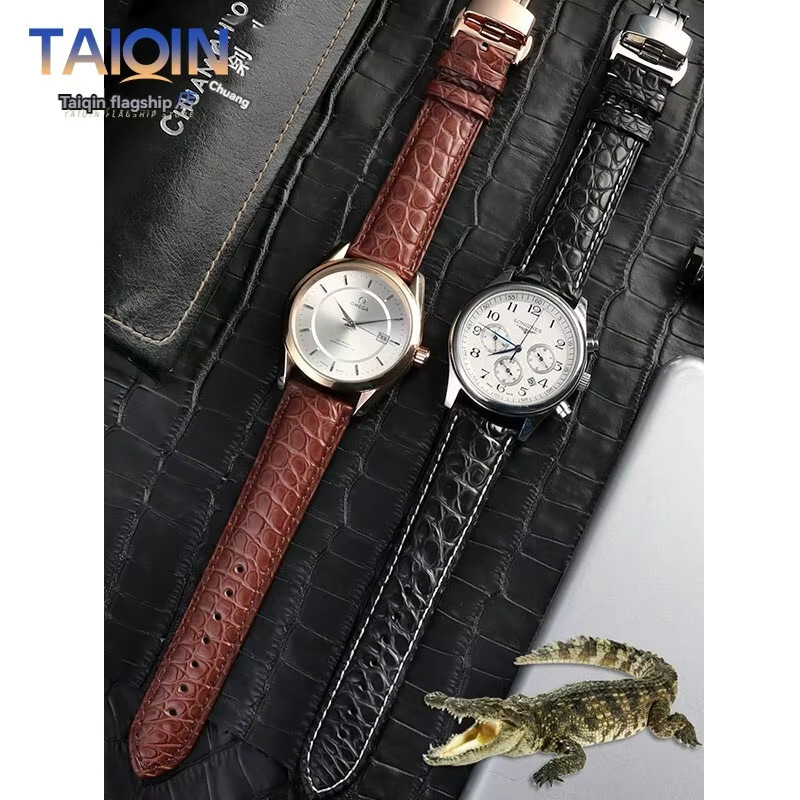 Uhrenarmband Leder, Krokodiloptik, Herren - Bild 3