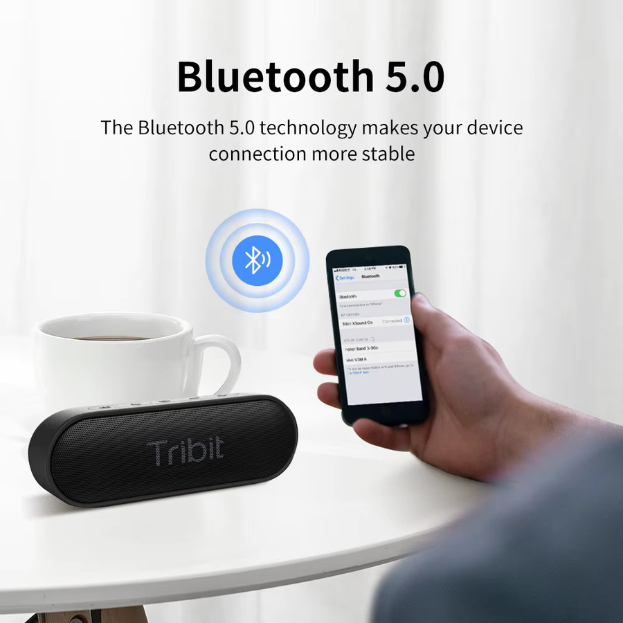 Tribit XSound Go Bluetooth-Lautsprecher in Schwarz mit 16W Klang, tiefem Bass und 24 Stunden Akkulaufzeit, IPX7 wasserdicht und Bluetooth 5.3 - Bild 4