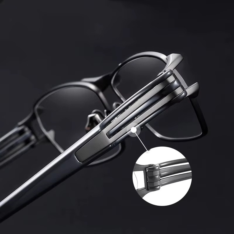 EOOUOOE Korrektionsbrille, Titan, Vollrand, rechteckig, Herren - Bild 2