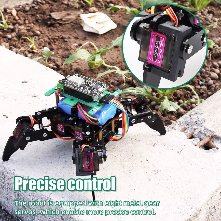 TSCINBUNY Spider-Roboter-Kits für Arduino-Programmierung, Lernset, Wi-Fi, Schwarz - Bild 4