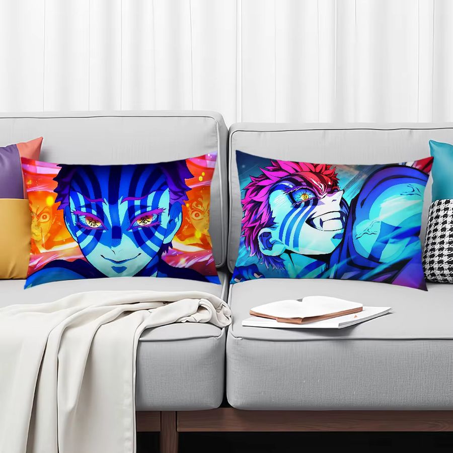 Sanrio Anime Kunst Kissenbezug D-Demon S-Slayer Multicolor, rechteckiger Kissenbezug für Sofa und Wohnzimmer - Bild 2