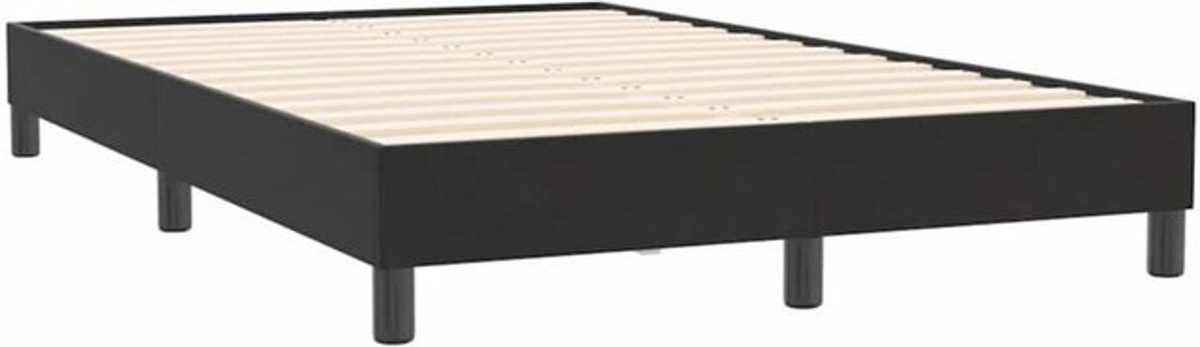 Vidaxl Polsterbett aus Samt und Holzwerkstoff in Schwarz, B/T/H: 120 x 210 cm - Bild 1
