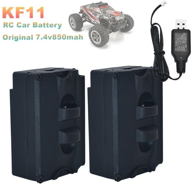 TERFPV Batterie Ladegerät für KF11 RC Auto mit 7,4 V 850 mAh Li-Ion Akku in Schwarz - Bild 1