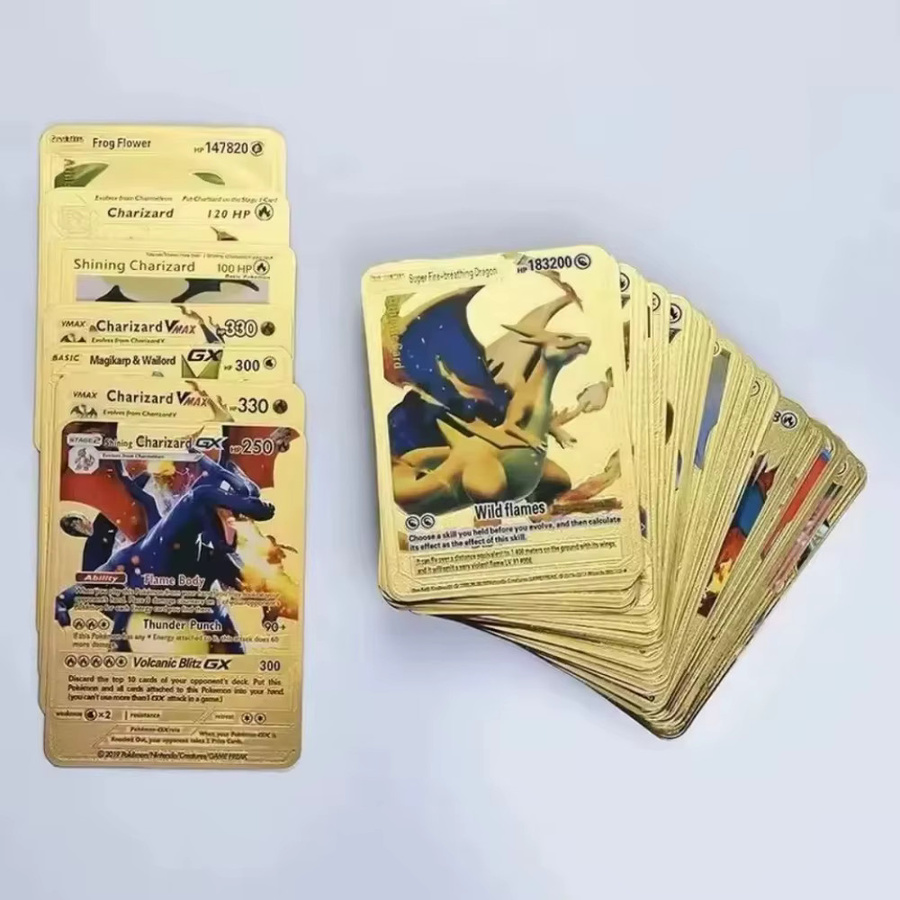 Pokémon TCG Glurak Goldfolienkarten, Sammelkarten, Nachfüllpack, multilingual - Bild 2