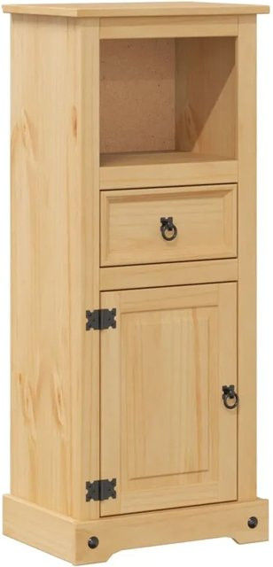 vidaXL Badschrank Corona aus Massivholz Kiefer in Braun und Beige, Wandmontage, B/T/H: 45 x 33 x 110 cm - Bild 1