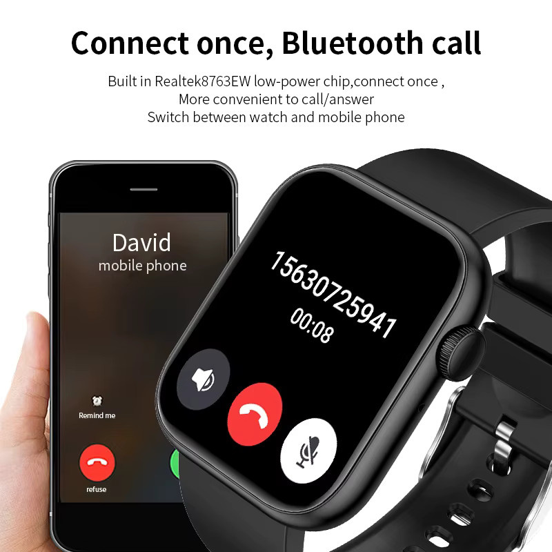 Lige Smartwatch, Schwarz, Silikon, Unisex - Bild 3