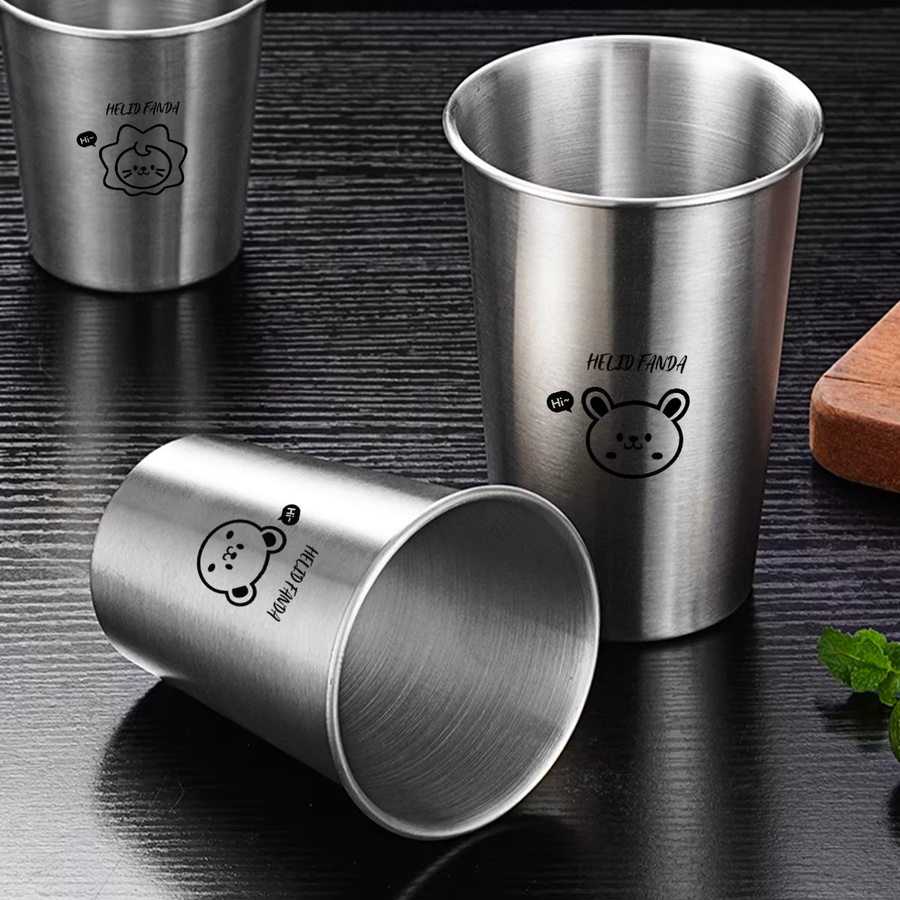 WORTHBUY Edelstahlbecher aus Edelstahl 304 in Silber, stapelbarer Trinkbecher für Bier, Milch oder Kaffee, 200 ml - Bild 6