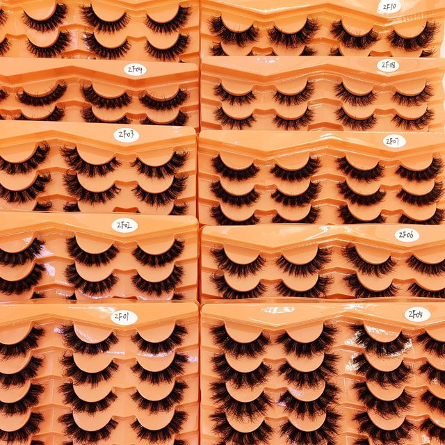 Katzenaugen-Wimpern, 14 Paar, Black, Unisex - Bild 1