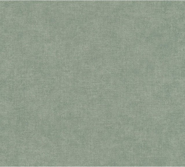 A.S. Création Vliestapete Uni Struktur-Optik in Grün-Grau, Breite: 0,53 m, Länge: 10,05 m - Bild 1