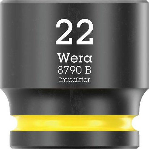 Wera Impaktor 8790 B Außen-Sechskant Steckschlüsseleinsatz 22mm Schwarz 3/8 - Bild 1
