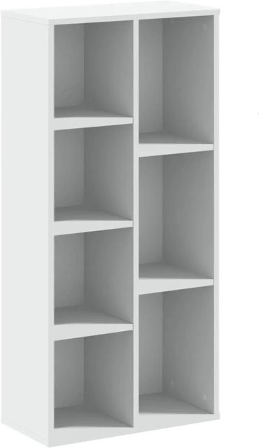 vidaXL Bücherregal Weiß aus Holzwerkstoff B/T/H: 50 x 25 x 105 cm - Bild 1