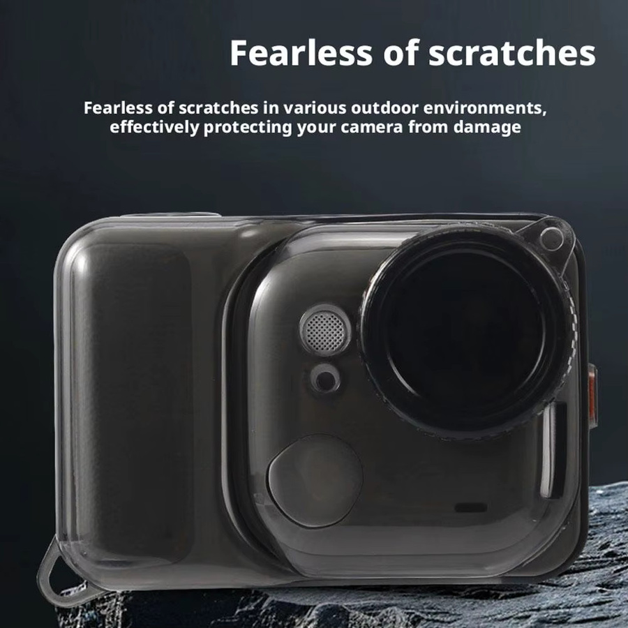 Insta360 Go Ultra Schutzhülle aus transparentem TPU mit Anti-Verlust-Seil und kratzfester Objektivkappe - Bild 4