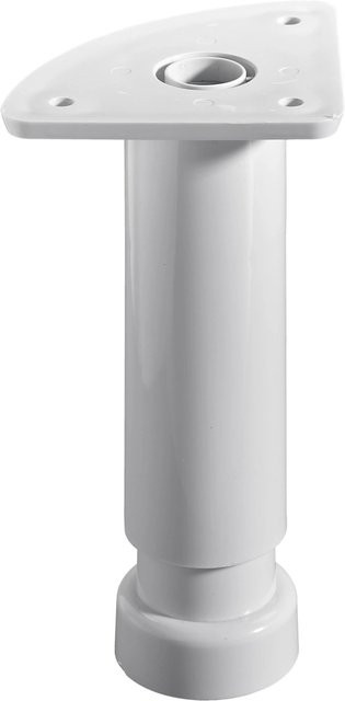 Hettich Sockelverstellfuß aus Kunststoff in Weiß, Höhe: 130 - 180 mm, Durchmesser: 32 mm - Bild 1