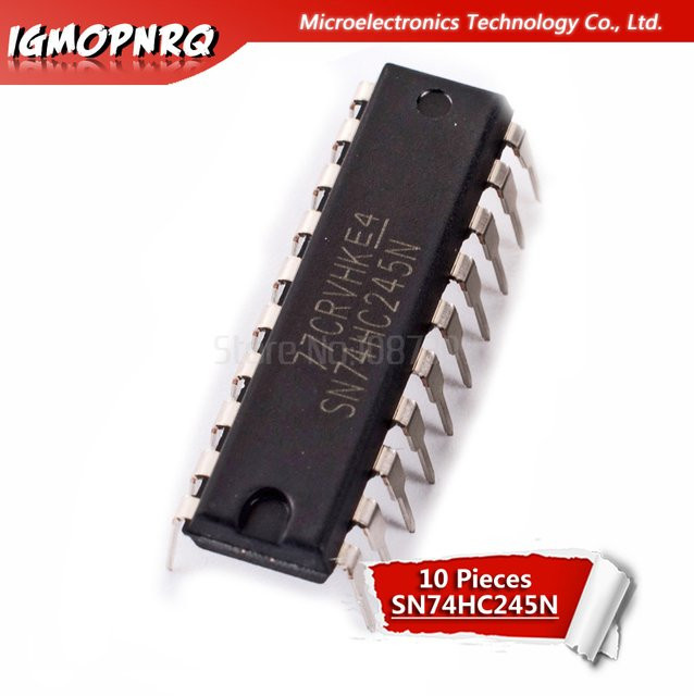 10 Stück SN74HC245N DIP20 IC Transceiver in Schwarz - Bild 1