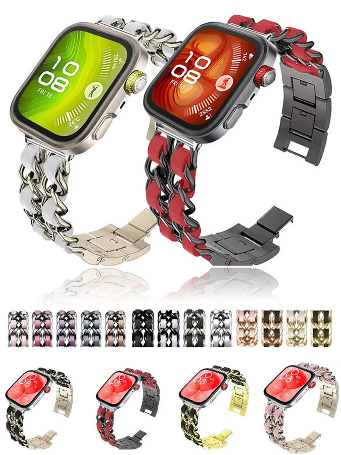 Huawei Uhrenarmband Metall, Leder, Unisex - Bild 3