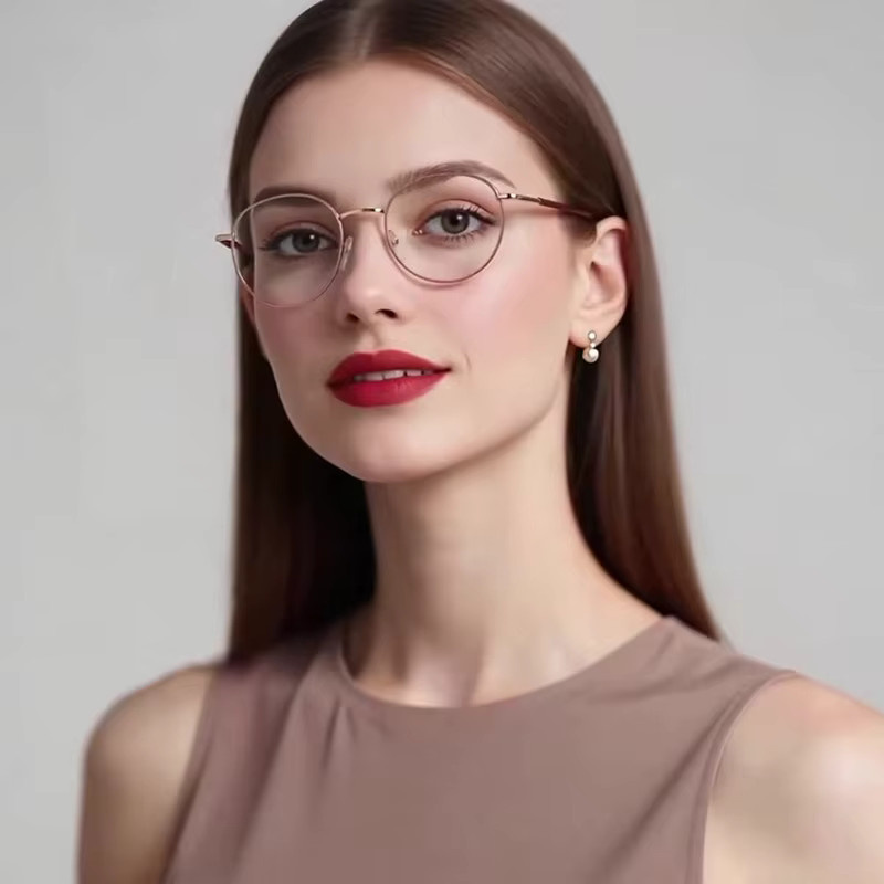 Reven Jate 81565 Korrektionsbrille, Vollrand, Rund, Metall, transparent, Damen - Bild 2
