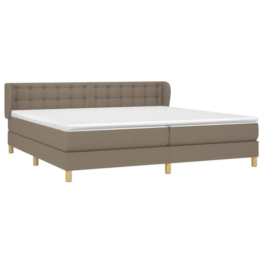 vidaXL Boxspringbett mit Matratze Hybrid-Modell mit Taschenfederkern in Taupe und Beige, B/T: 203 x 203 cm, Höhe: 78 cm - Bild 2