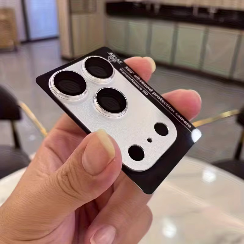 Schutzfolie für Apple iPhone 17 Pro Max, iPhone 17 Pro und iPhone 17 Air mit Metallrahmen für Full Coverage Kameraobjektivschutz in Gold - Bild 2